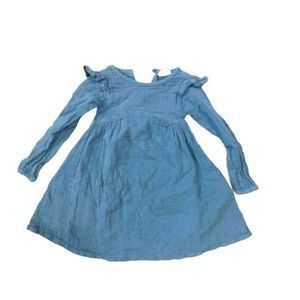 City Mouse Size 5 Girls Organic Cotton Long Sleeve Designer Dress